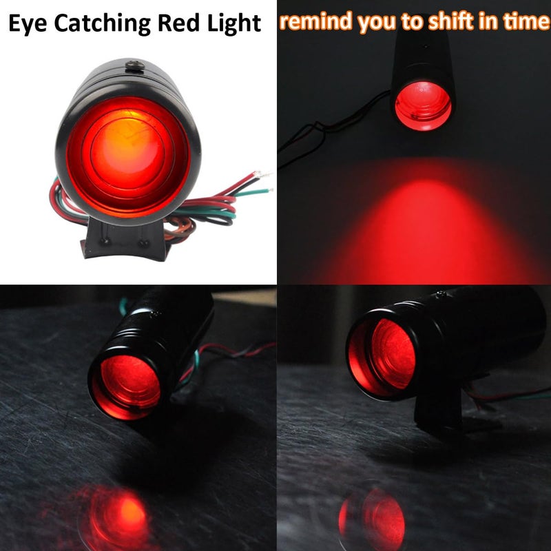 LKRXW Tacho Gauge Shift Light Car Adjustable Tachometer Shift Alarm Light Red Light Adjustable RPM Shift Light Universal Tacho Shift Warning Light 1000-11000 Rpm for 4 6 8 Cylinder Engines - Image 4